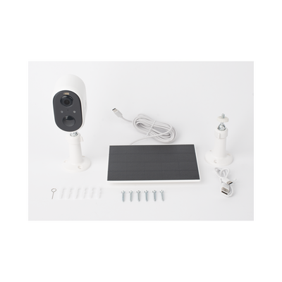 SMARTHOME BY EPCOM - Cámara IP de Batería (Gran Angular) 3 Megapixel | WiFi | Audio Bidireccional | Batería Recargable 5200 mAh | IP65 |Exterior con Protección|  Estadísticas de Energía | Detección de Humanos | Incluye Panel So