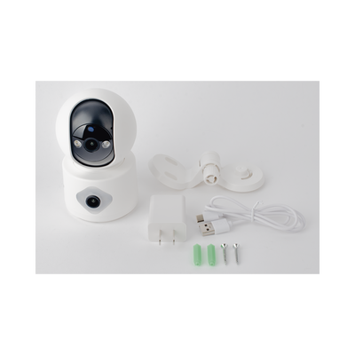 SMARTHOME BY EPCOM - Cámara IP Wi-Fi / Doble Lente 3 Megapixel / 1920x2160 / Pan 320° / Tilt 70° / IR 10 m (32.8 ft) / Audio Bidireccional / MicroSD 128 GB
