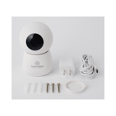 SMARTHOME BY EPCOM - Mini Cámara IP PT 4 Megapíxel | Wi-Fi | Seguimiento Inteligente |  Detección de mascotas |  Audio Bidireccional | Notificación Push | Ranura para Memoria | Uso en Interior | Ángulo de vision: 102°