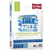 SCRIBE - Papel Cortado Scribe Tree Free Oficio 100% Reciclado 93% Blancura 75gr Caja C/5000 Hojas