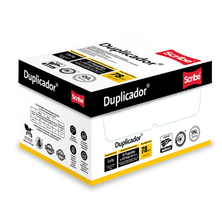 SCRIBE - Papel Cortado Scribe Duplicador Carta 99% de Blancura 78gr Caja C/5000 Hojas