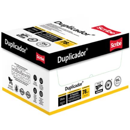 SCRIBE - Papel Cortado Scribe Duplicador Oficio 99% de Blancura 78gr C/5000 Hojas