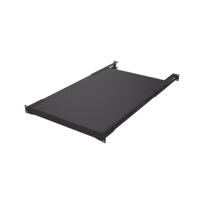 LINKEDPRO - Charola Rackeable de profundidad ajustable para Soportar Equipos en Rack de 19 in, Doble Fijación, Color Negro, 3U
