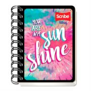 SCRIBE - Cuaderno Scribe Pocket Doble Espiral Pasta Semi Rigida Raya 80H