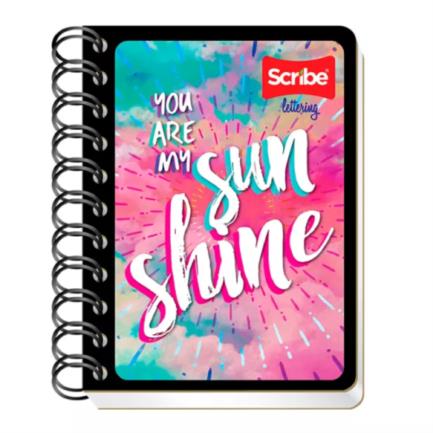 SCRIBE - Cuaderno Scribe Pocket Doble Espiral Pasta Semi Rigida Raya 80H