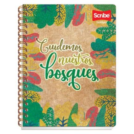 SCRIBE - Cuaderno Scribe Doble Espiral Profesional Raya 100H Ecológico 24P
