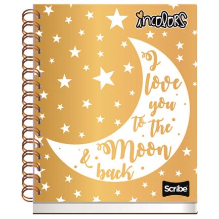 SCRIBE - Cuaderno Scribe Book Incolors Raya pasta dura espiral doble 100 hojas