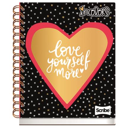 SCRIBE - Cuaderno Scribe Book Incolors Raya pasta dura espiral doble 100 hojas