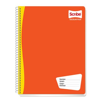 SCRIBE - Cuaderno Profesional Scribe Escolar Raya Espiral Doble 200 Hojas