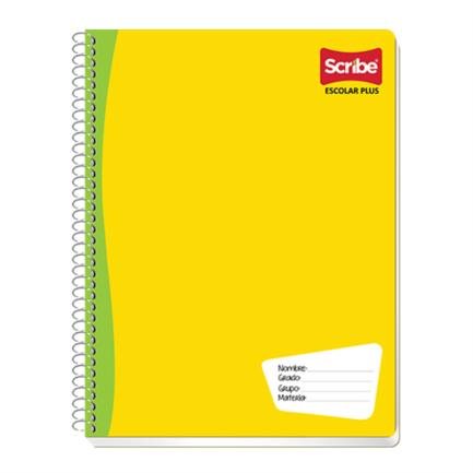 SCRIBE - Cuaderno Profesional Scribe Escolar Raya Espiral Doble 200 Hojas