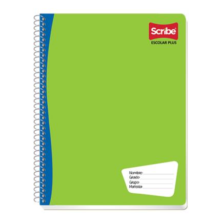 SCRIBE - Cuaderno Profesional Scribe Escolar C5 Cuadro Chico Espiral Doble 200 Hojas