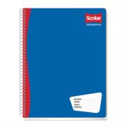 SCRIBE - Cuaderno Profesional Scribe Escolar C5 Cuadro Chico Espiral Doble 200 Hojas
