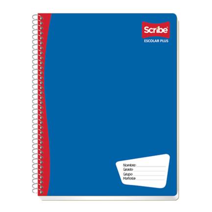 SCRIBE - Cuaderno Profesional Scribe Escolar C5 Cuadro Chico Espiral Doble 200 Hojas