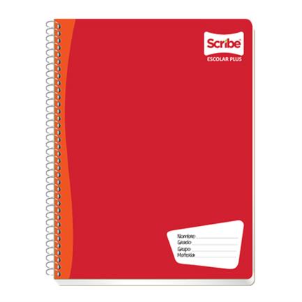 SCRIBE - Cuaderno Profesional Scribe Escolar C5 Cuadro Chico Espiral Doble 200 Hojas