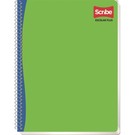 SCRIBE - Cuaderno Profesional Scribe Escolar C7 Cuadro Grande Espiral Doble 200 Hojas