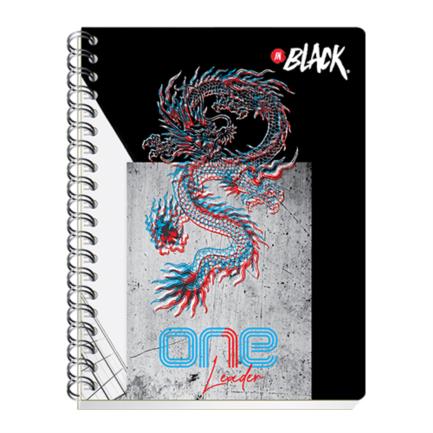 SCRIBE - Cuaderno Profesional Scribe InBlack Raya Espiral Doble 100 Hojas