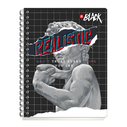 SCRIBE - Cuaderno Profesional Scribe InBlack Raya Espiral Doble 100 Hojas