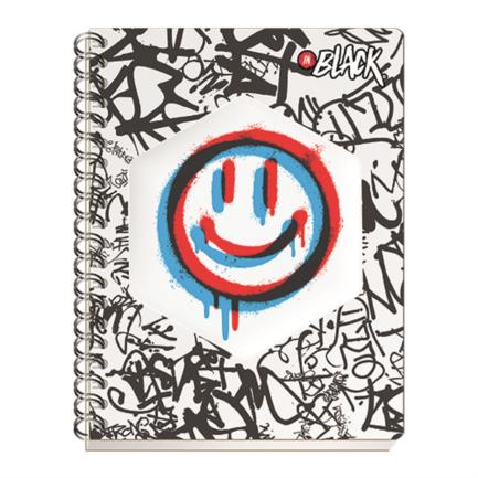 SCRIBE - Cuaderno Profesional Scribe Inblack Raya Espiral Doble 200 Hojas