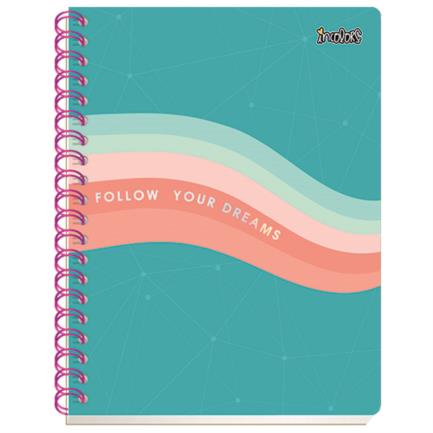 SCRIBE - Cuderno Profesional Scribe Incolors Raya Espiral Doble 180 Hojas