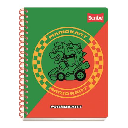 SCRIBE - Cuaderno Profesional Scribe Mario Bros Raya Espiral Doble 100 Hojas