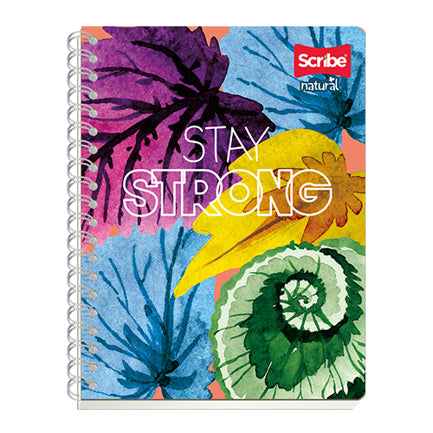 SCRIBE - Cuaderno Profesional Scribe Natural Raya Espiral Doble Raya 100 Hojas