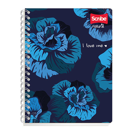 SCRIBE - Cuaderno Profesional Scribe Natural Raya Espiral Doble Raya 100 Hojas