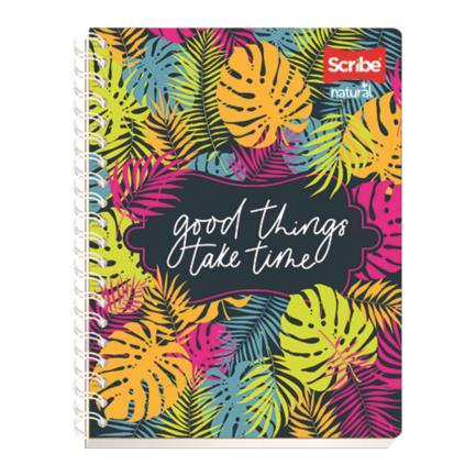 SCRIBE - Cuaderno Profesional Scribe Natural Raya Espiral Doble 200 hojas