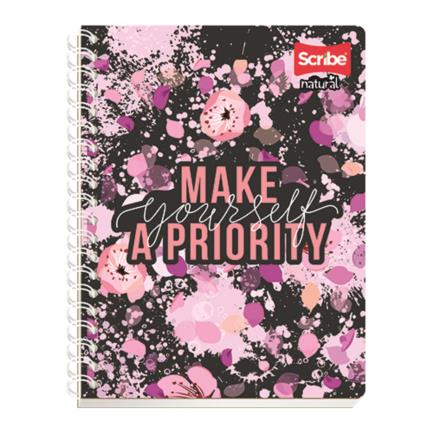 SCRIBE - Cuaderno Profesional Scribe Natural Raya Espiral Doble 200 hojas