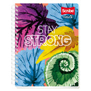 SCRIBE - Cuaderno Frances Scribe Natural Raya Espiral Doble 100 Hojas