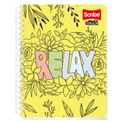 SCRIBE - Cuaderno Frances Scribe Natural Raya Espiral Doble 100 Hojas