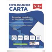 SCRIBE - Papel Scribe Bond Multipropósito Carta 5904 Color Blanco 75gr con 24 Paquetes de 100 Hojas