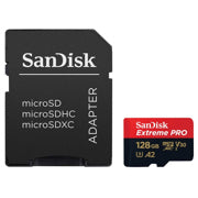 SANDISK - Memoria Flash SanDisk Extreme Pro 128GB MicroSDXC UHS-I Clase 10 con Adaptador