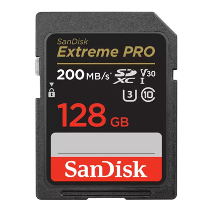 SANDISK - Memoria SD SanDisk Extreme Pro SDXC UHS-I 128GB 200MBs Clase 10 V30 4K
