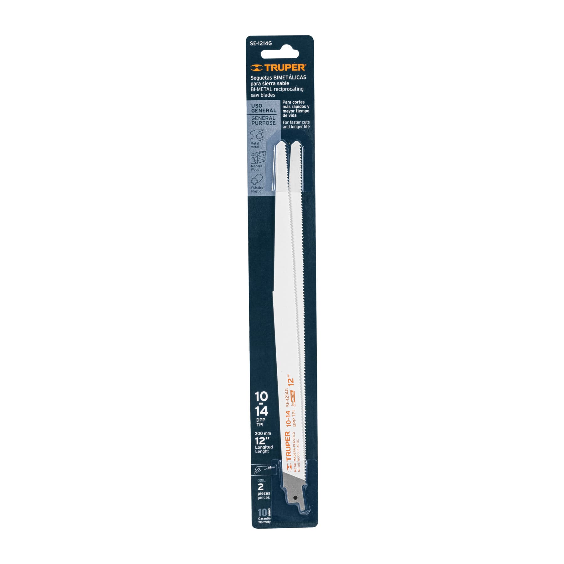 Blister con 2 seguetas sierra sable 12' 10-14DPP uso general