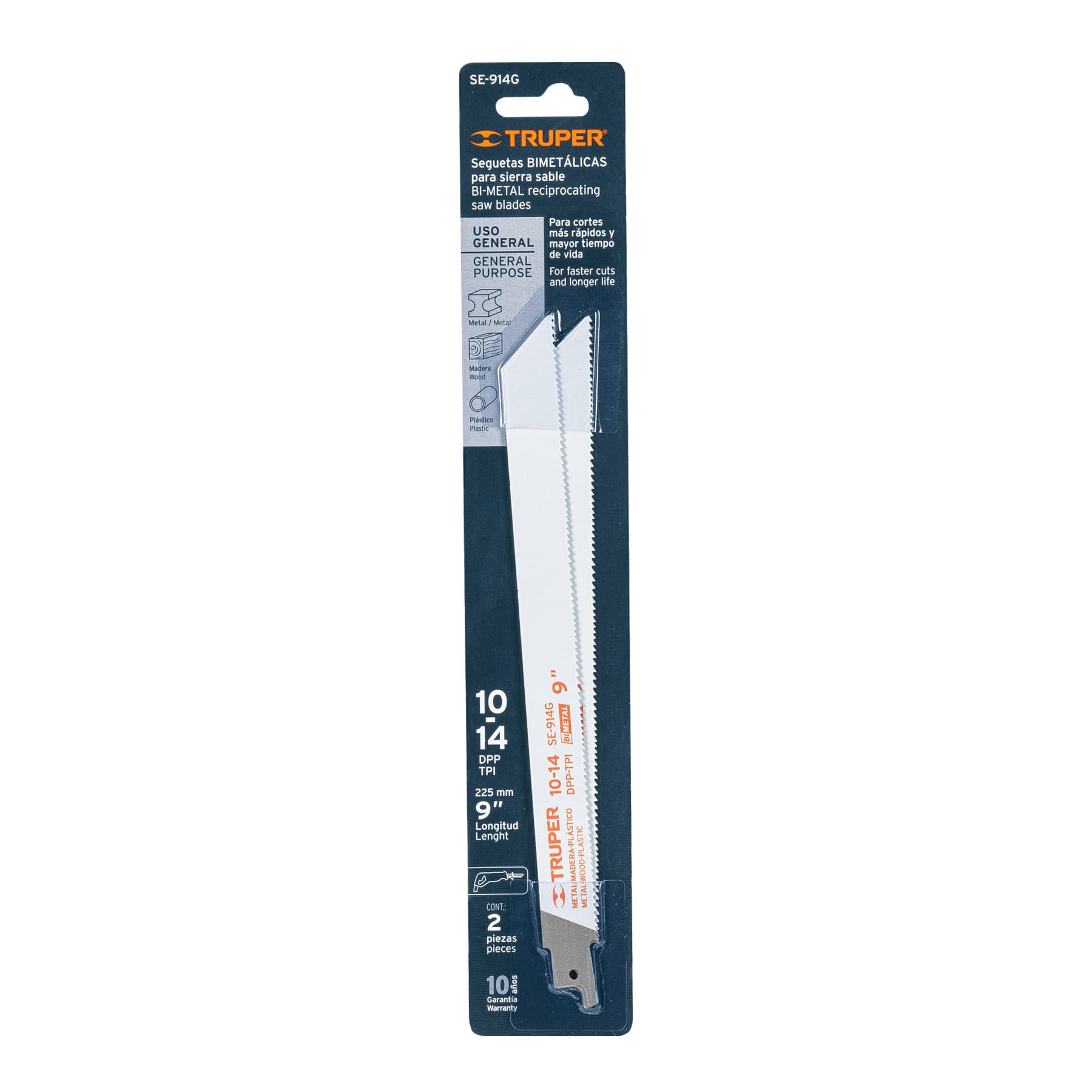 Blister con 2 seguetas sierra sable 9' 10-14 DPP uso general