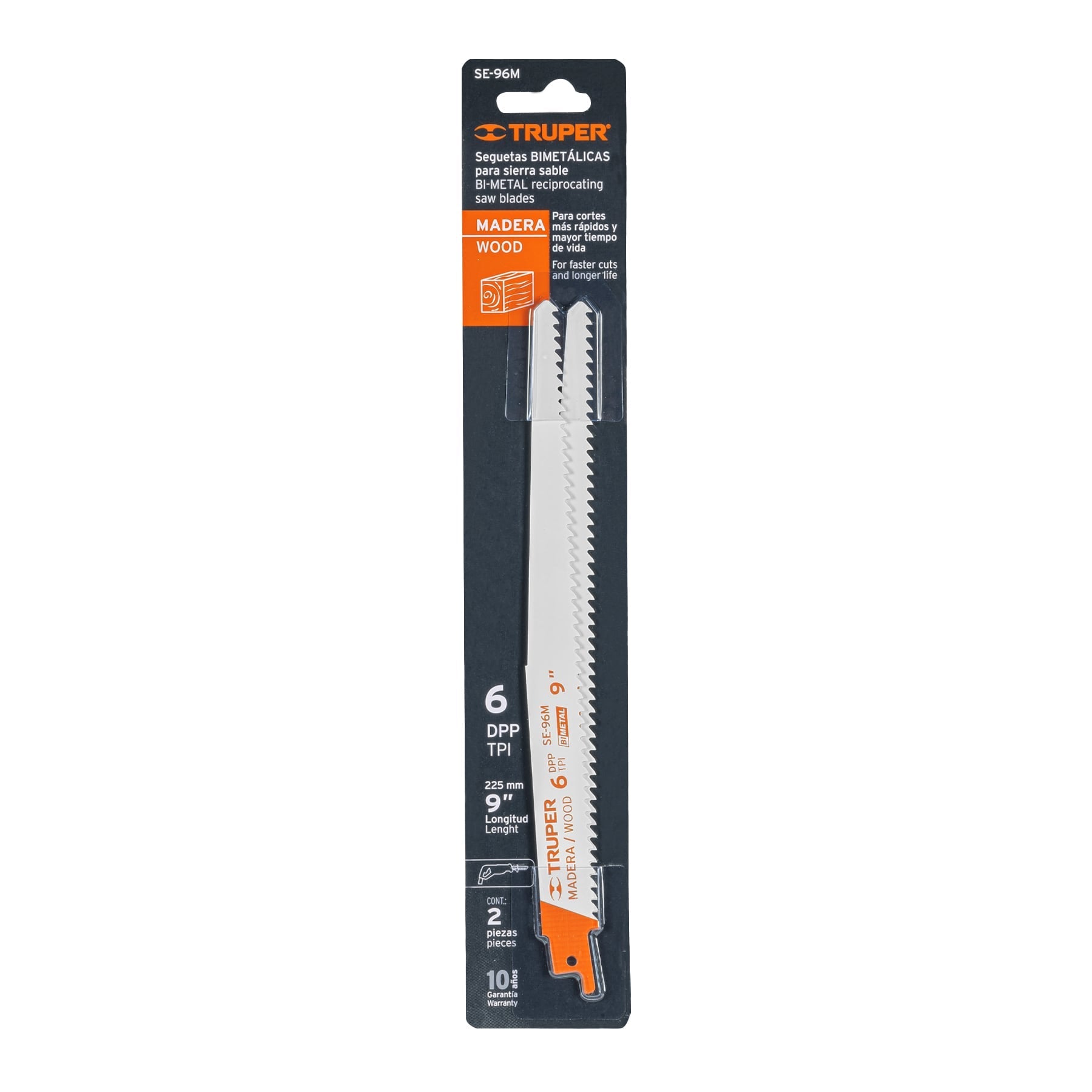 Blister con 2 seguetas sierra sable 9' 6 DPP para madera