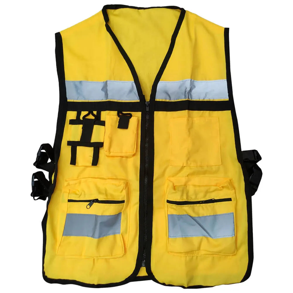CHALECO BRIGADISTA AMARILLO CLARO REFLEJANTE CON BOLSA TU