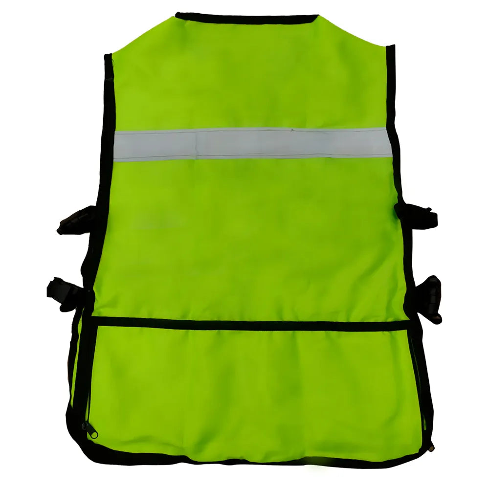 CHALECO BRIGADISTA AMARILLO NEON REFLEJANTE CON BOLSA TU