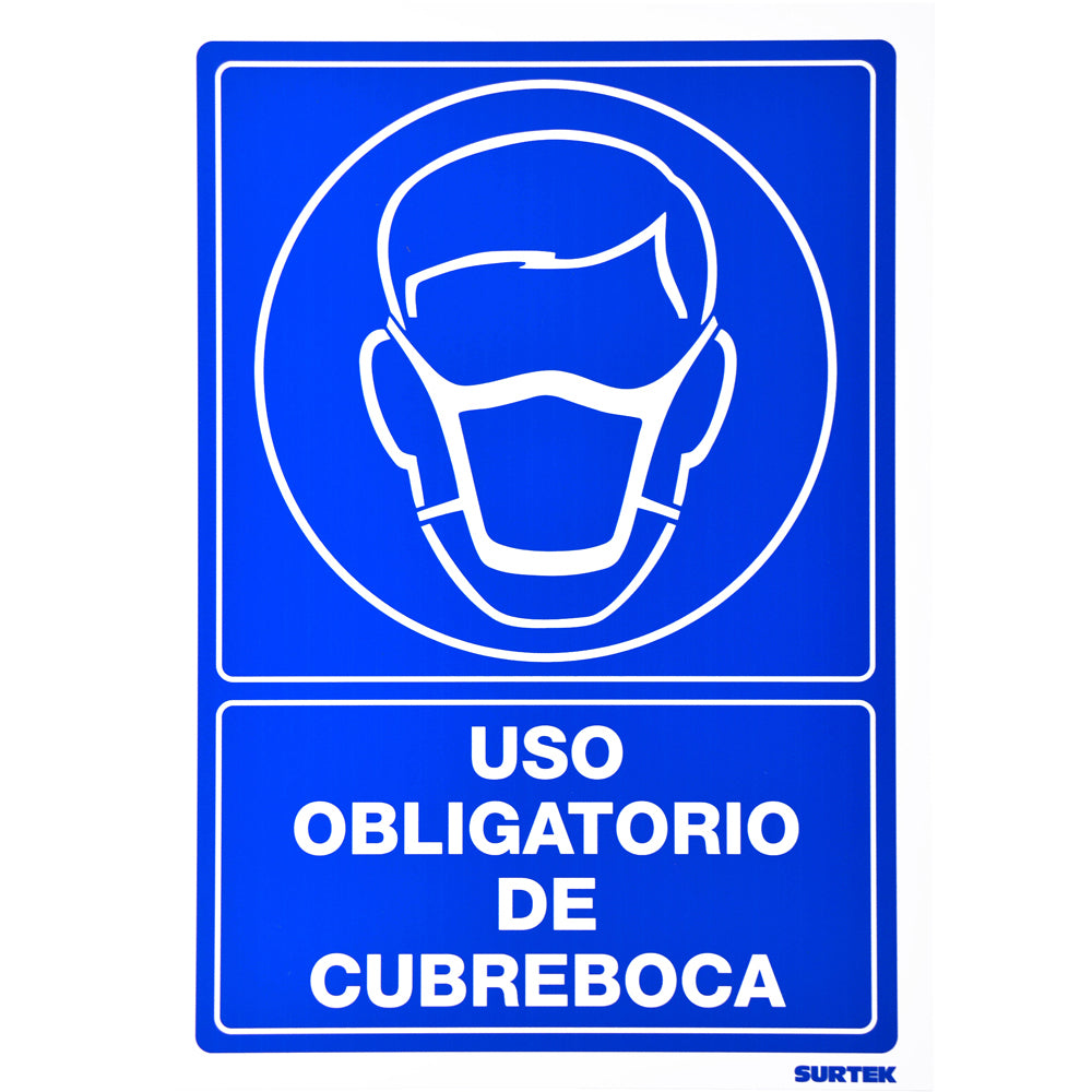 Surtek - Señal  inUso obligat cub bocas in
