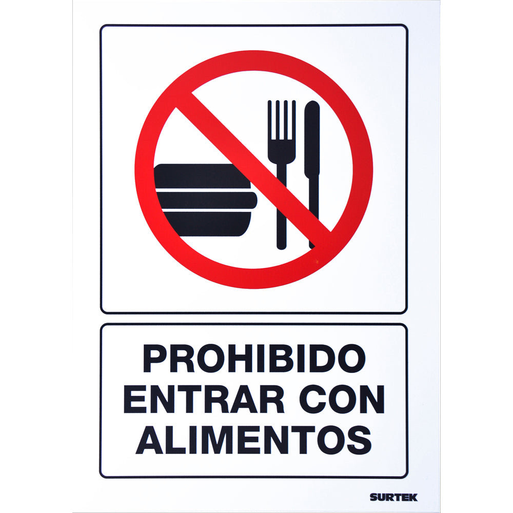 Surtek - Señal  inProhibido entrar alim in