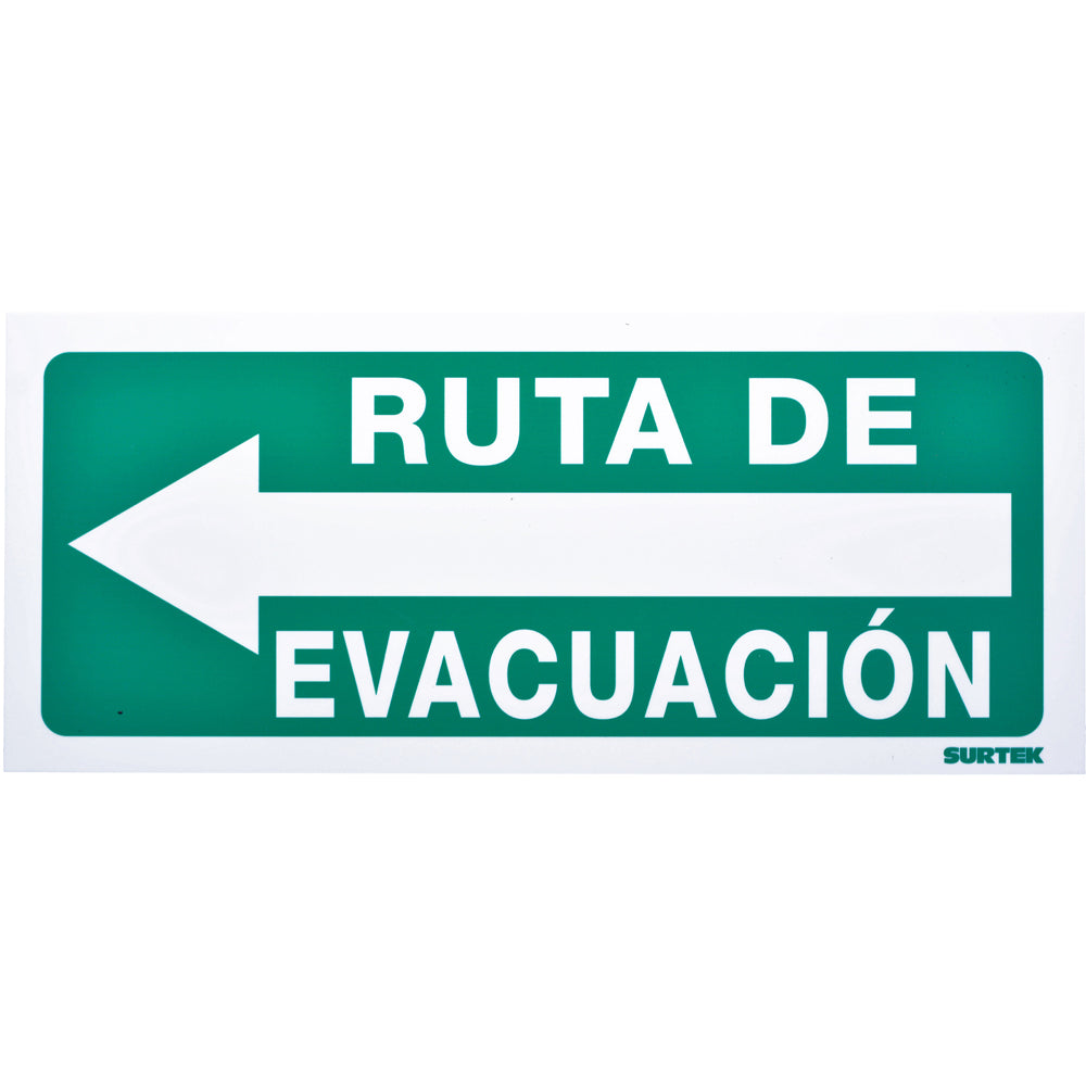 Surtek - Señal  inRuta de evacuacion in izq