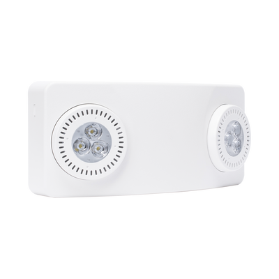 SFIRE - Luz de Emergencia Dual LED /520lm/uso rudo/montaje en pared o techo/batería de respaldo incluida