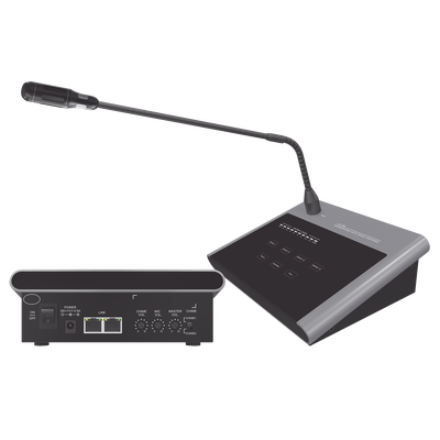EPCOM PROAUDIO - Microfono Remoto de 4 Zonas Para Sistema de Voceo | Compatible Con Amplificadores SF4240UC y SF2240UC