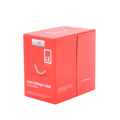 SFIRE - Bobina de 305 Metros (1000 Pies) de Cable / 2 x 22 AWG / Tipo CCA de Color Blanco / Aplicaciones en Alarmas de Intrusión/Control de Acceso/Automatización/ Interfonos y TV Porteros