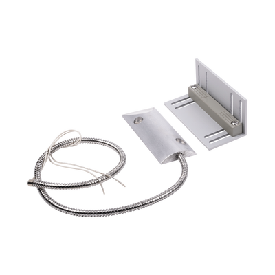 SFIRE - Contacto magnético para piso uso rudo con 55cm de cable blindado / GAP 75mm / Placa de montaje de "L".