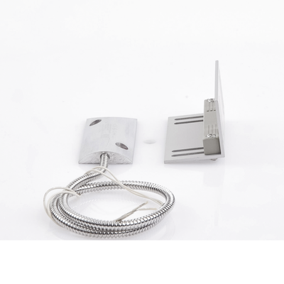 SFIRE - Contacto magnético para piso uso rudo con 55cm de cable blindado / GAP 75mm / Placa de montaje de "L".