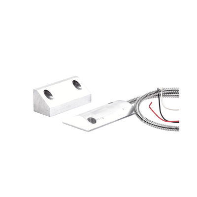 SFIRE - Contacto Magnético para Piso, Salida Dual NC/NA, GAP 65mm, Cubierta de Aluminio con 55cm de Cable Blindado
