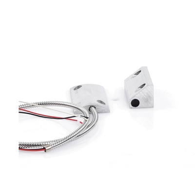 SFIRE - Contacto Magnético para Piso, Salida Dual NC/NA, GAP 65mm, Cubierta de Aluminio con 55cm de Cable Blindado