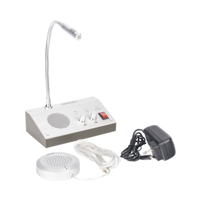 EPCOM PROAUDIO - Sistema de Intercomunicación | Ideal para Ventanillas | Audio de voz de dos vías | 12V/1A 3W | Micrófono Interior + Micrófono Exterior