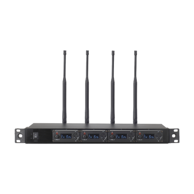 EPCOM PROAUDIO - Receptor UHF para 4 micrófonos inalámbricos / Pantalla LCD de cristal liquido